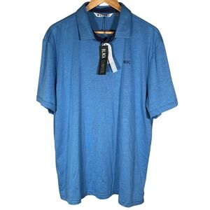 NEW Black Clover Mens Size XL Baja Polo Shirt Dri-Balance Relaxed Fit Golf Blue